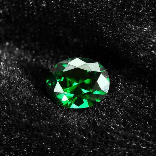 8mm 3.15ct Natural Mined Green Emerald Round Cut VVS Loose Gemstone Jewelry Decorations