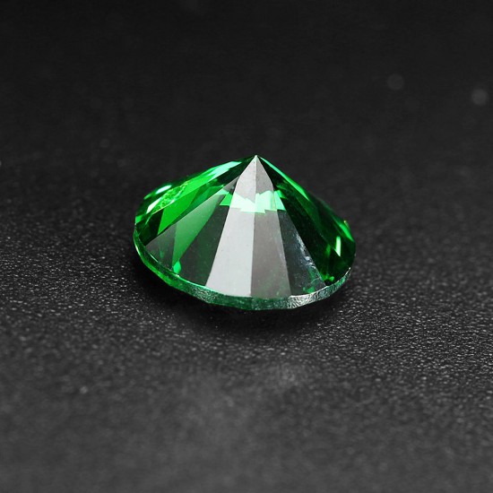 8mm 3.15ct Natural Mined Green Emerald Round Cut VVS Loose Gemstone Jewelry Decorations