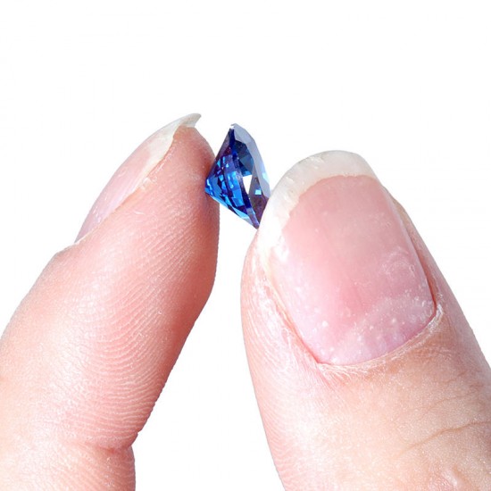 8mm 3.25ct Sea Blue Sapphire Round Faceted Cut Shape AAAAA VVS Loose Gemstone Decorations