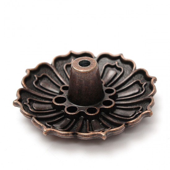9 Holes Alloy Lotus Flower Incense Burner Holder Plate For Stick Cone Incense 9 Holes Alloy Lotus Flower Incense Burner Holder Plate For Stick Cone Incense