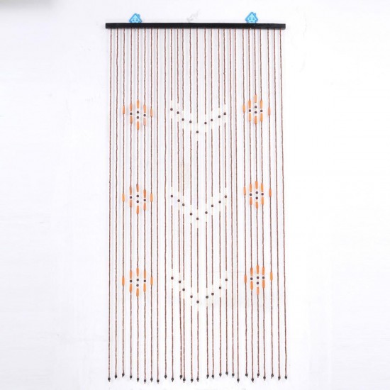 90x175cm Blossoms Beaded Door Curtains Blind Fly Screen Wooden Curtains