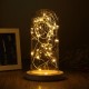 9*20cm Glass Dome Bell Jar Cloche Display Wooden Base With Fairy LED Lights Decorations