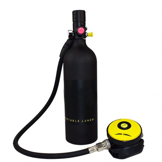 1L Portable Mouthpiece Oxygen Cylinder Scuba Diving Tank Refill Pump