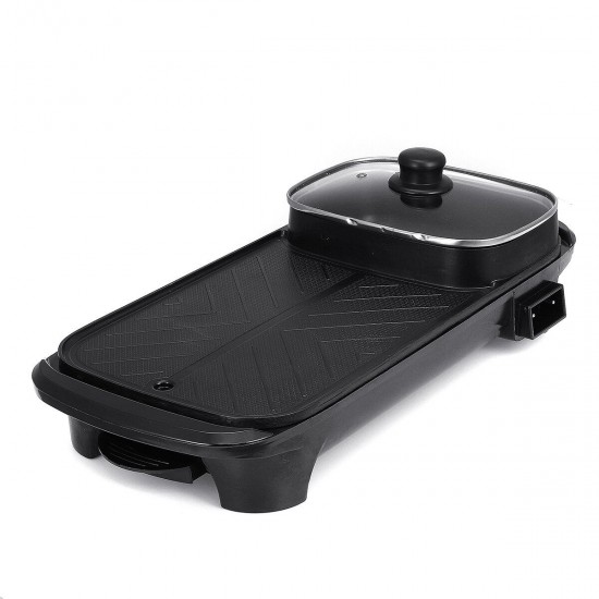 2 In 1 Electric Barbecue Pan Grill Teppanyaki Cook Fry BBQ Oven Hot 2 In 1 Electric Barbecue Pan Grill Teppanyaki Cook Fry BBQ Oven Hot