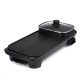 2 In 1 Electric Barbecue Pan Grill Teppanyaki Cook Fry BBQ Oven Hot 2 In 1 Electric Barbecue Pan Grill Teppanyaki Cook Fry BBQ Oven Hot