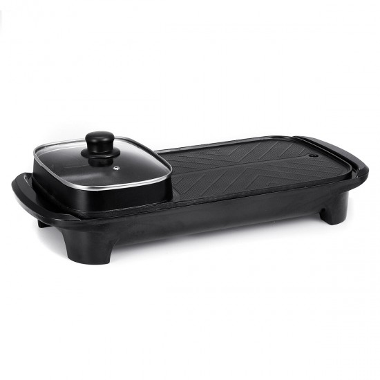 2 In 1 Electric Barbecue Pan Grill Teppanyaki Cook Fry BBQ Oven Hot 2 In 1 Electric Barbecue Pan Grill Teppanyaki Cook Fry BBQ Oven Hot