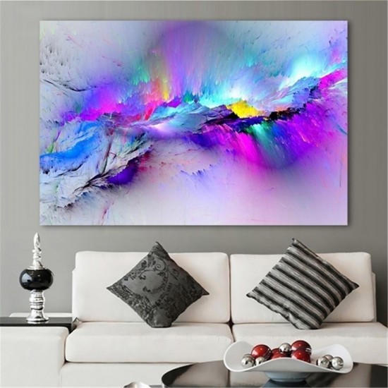 Abstract Clouds Colorful Canvas Painting Modern Wall Pictures For Living Room Home Decor Paper