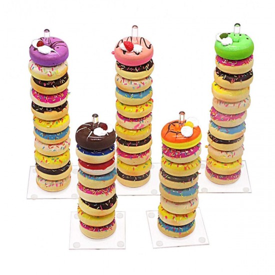 Acrylic Doughnut Stands Donut Bagels Display Stand For Wedding Birthday Decorations