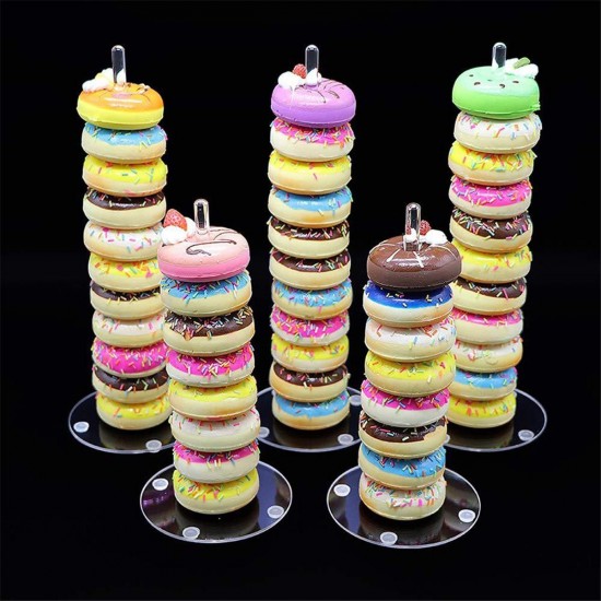 Acrylic Doughnut Stands Donut Bagels Display Stand For Wedding Birthday Decorations