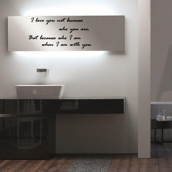 Acrylic Mirror Stickers Romantic Sentences Background Wall Decoration Stickers