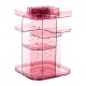 Adjustable 360° Rotating Makeup Jewelry Box Square Storage Rack Organizer Stand Display