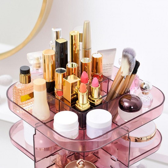 Adjustable 360° Rotating Makeup Jewelry Box Square Storage Rack Organizer Stand Display Adjustable 360° Rotating Makeup Jewelry Box Square Storage Rack Organizer Stand Display