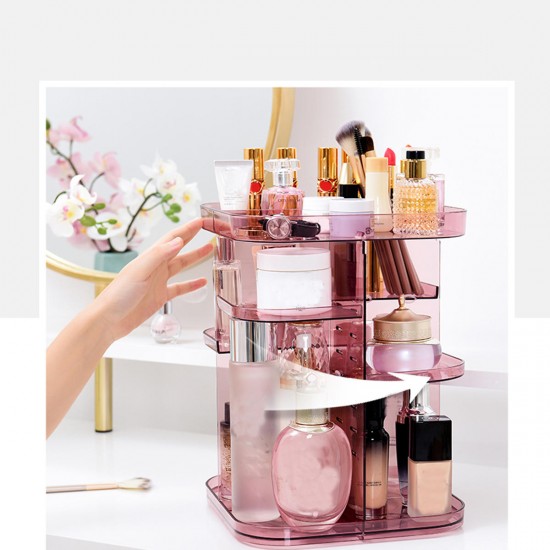 Adjustable 360° Rotating Makeup Jewelry Box Square Storage Rack Organizer Stand Display Adjustable 360° Rotating Makeup Jewelry Box Square Storage Rack Organizer Stand Display