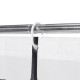 Adjustable Stainless Steel Shower Curtain Rod Curved Pole Bathtub Hooks