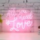 All You Need Is Love Neon Sign For Bedroom Wall Decor Artwork With Dimmer Decorations All You Need Is Love Neon Sign For Bedroom Wall Decor Artwork With Dimmer Decorations