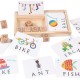 Alphabet Building Block Toys Cardboard Puzzle Kid English Early Learning Card