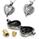 Always in my Heart Locket Cremation Urn Hollow Necklace Pendant Jewelry For Ashe