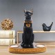 Ancient Egypt Bastet Cat Goddess Statue With 2 Tea Light Candle Holders Home Room Decorations