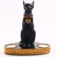 Ancient Egypt Bastet Cat Goddess Statue With 2 Tea Light Candle Holders Home Room Decorations
