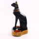 Ancient Egypt Bastet Cat Goddess Statue With 2 Tea Light Candle Holders Home Room Decorations