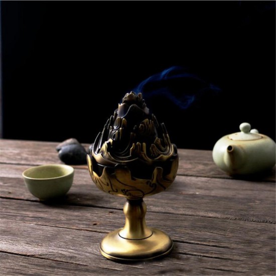 Antique Incense Coil Burner Holder Alloy Home furnishing Creative Fumigating Furnace Buddhist Censer Antique Incense Coil Burner Holder Alloy Home furnishing Creative Fumigating Furnace Buddhist Censer