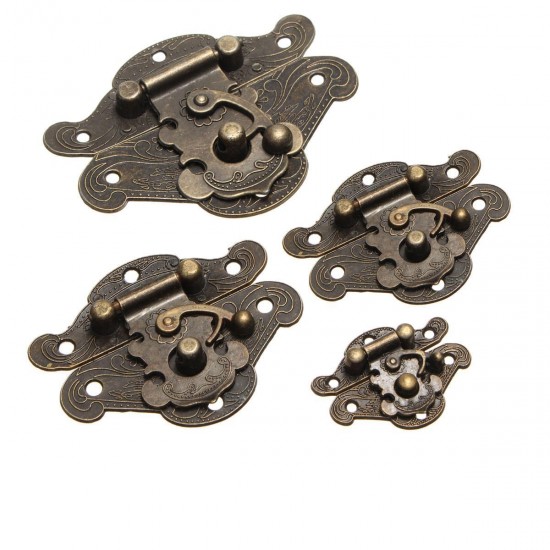 Antique Retro Decorative Latch Vintage Wooden Jewelry Box Drawer Hasp Pad Chest Lock 4 Sizes Antique Retro Decorative Latch Vintage Wooden Jewelry Box Drawer Hasp Pad Chest Lock 4 Sizes