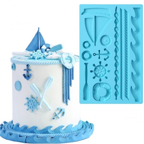Ocean Theme Oars Helmsman Silicone Sailboat Mold Cake Mould Decorating Tools Ocean Theme Oars Helmsman Silicone Sailboat Mold Cake Mould Decorating Tools