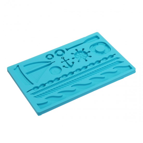 Ocean Theme Oars Helmsman Silicone Sailboat Mold Cake Mould Decorating Tools