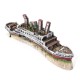 Aquarium Ship Ornament Wreck Boat Fish Tank Cave Resin Decoration 27x5.2x9.5cm