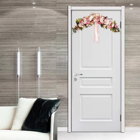 Artificial Flowers Garland European Lintel Wall Flower Door Wreath for Wedding Home Christmas Decor Supplies