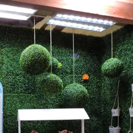 Artificial Green Grass Ball Topiary Hanging Garland Home Yard Wedding Decorations Artificial Green Grass Ball Topiary Hanging Garland Home Yard Wedding Decorations