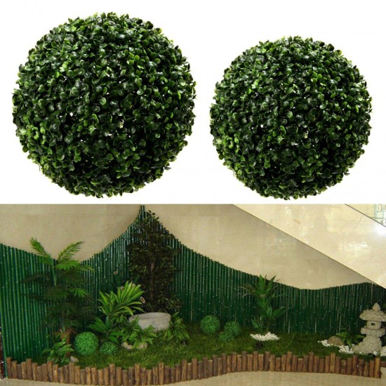 Artificial Green Grass Ball Topiary Hanging Garland Home Yard Wedding Decorations