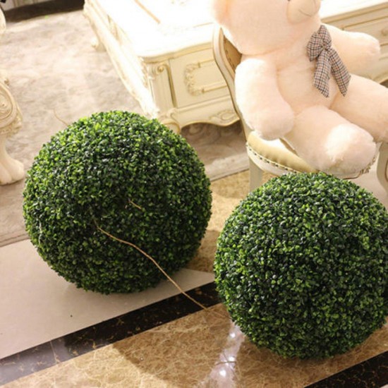 Artificial Green Grass Ball Topiary Hanging Garland Home Yard Wedding Decorations