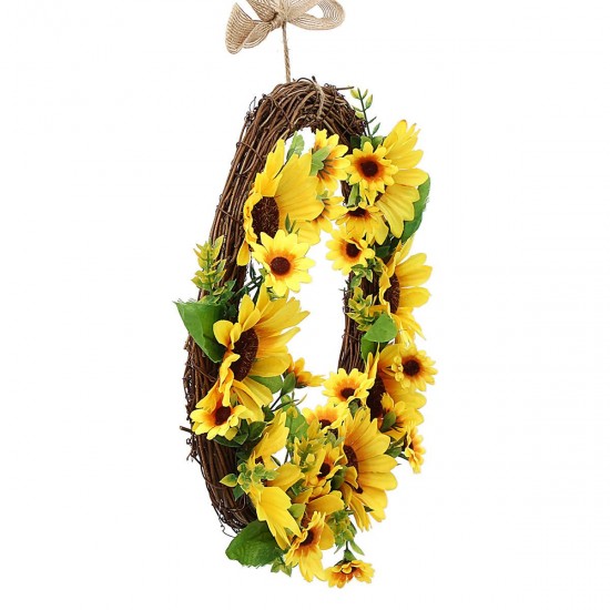 Artificial Sunflower Wreath Flower Wreath Wall Door Wedding Party Home Decorations