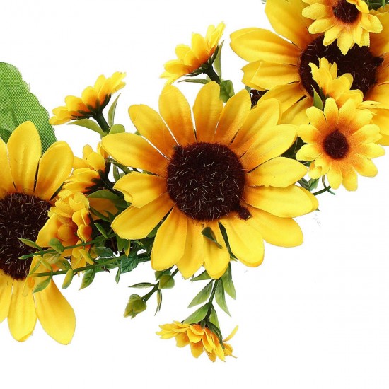 Artificial Sunflower Wreath Flower Wreath Wall Door Wedding Party Home Decorations