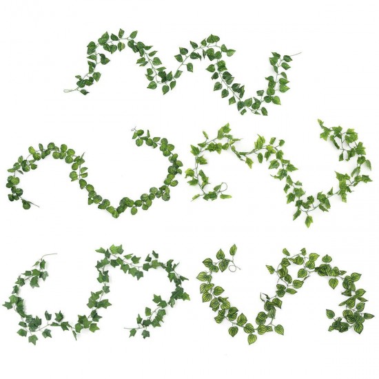 Artificial Vines Grape Leaves Green Leafy Plants Ceiling Decoration Pipes To Block Vine Creepers