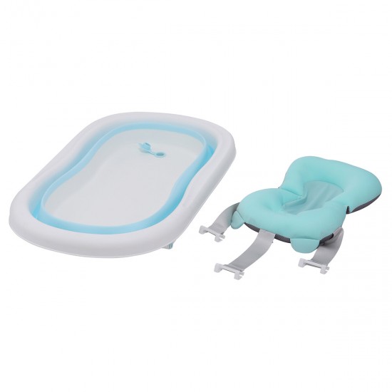 Baby Bath Tub Foldable Shower Newborn Bathtub Safe Kids Bath With Cushion