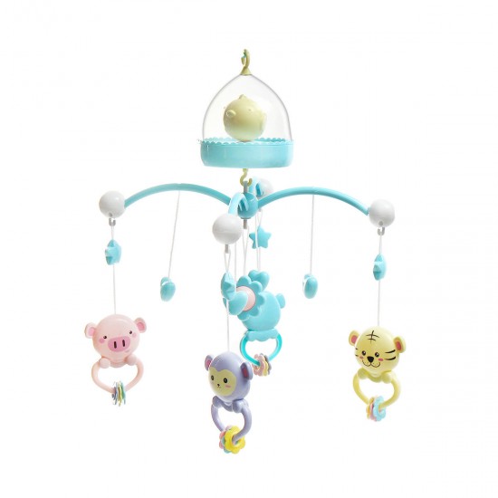 Baby Crib Mobile Bed Bell Hanging Holder Music Box Night Light Newborn Toys Gift