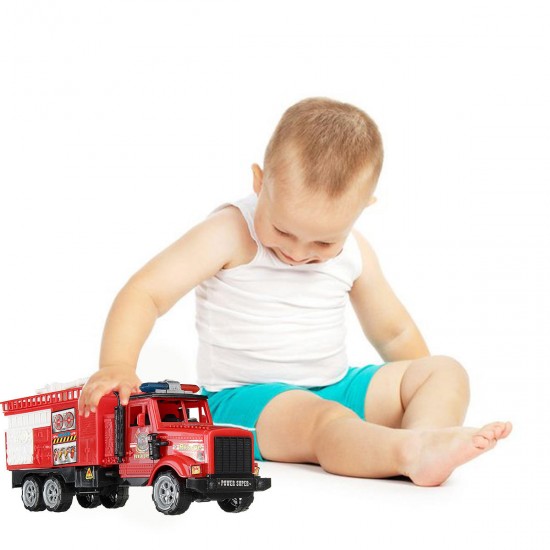 Baby Kids Fire Tanker Truck Construction Agitating Lorry Vehicle Cars Model Toys for Kids Children Toddlers Boys Gift