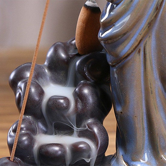 Backflow Incense Burner Ceramic Retro Censer Holder Home Gifts Decor With 10 Cones Backflow Incense Burner Ceramic Retro Censer Holder Home Gifts Decor With 10 Cones