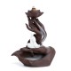 Backflow Incense Burner Holder Waterfall Cones Censer Ceramic Smoke Decor +Cone