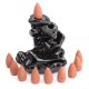 Backflow Incense Cone Burner Holder Ceramic Lotus Stream Fragrant Smoke Backflow Home Censer Decor Backflow Incense Cone Burner Holder Ceramic Lotus Stream Fragrant Smoke Backflow Home Censer Decor