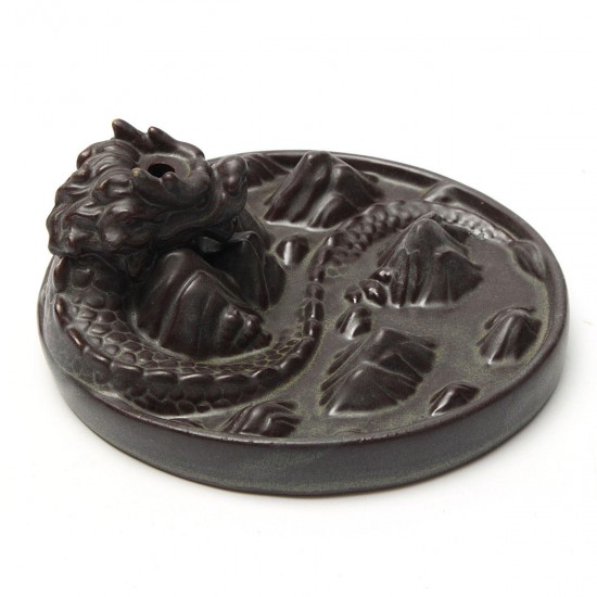 Backflow Incense Cone Burner Holder Lying Dragon Mountain Smoke Backflow Fragrance Fragrant Censer