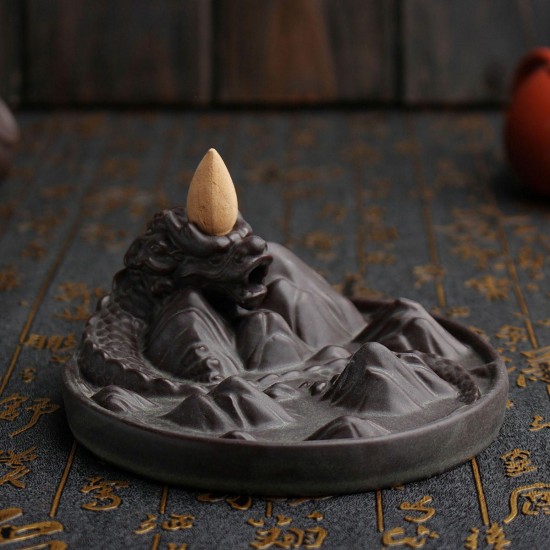 Backflow Incense Cone Burner Holder Lying Dragon Mountain Smoke Backflow Fragrance Fragrant Censer Backflow Incense Cone Burner Holder Lying Dragon Mountain Smoke Backflow Fragrance Fragrant Censer