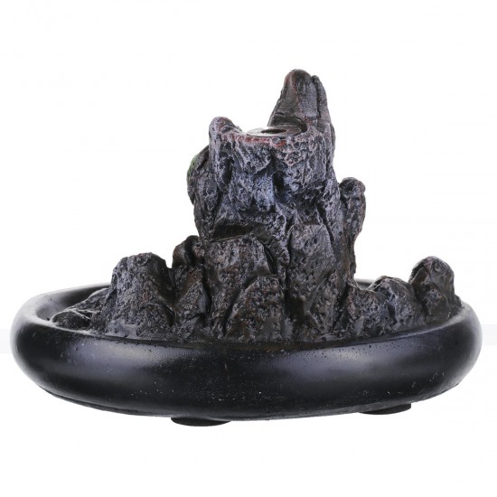 Backflow Incense Cone Burner Incense Stick Coil Holder Rockery Mountain Stream Fragrant Censer Decor Backflow Incense Cone Burner Incense Stick Coil Holder Rockery Mountain Stream Fragrant Censer Decor