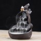 Backflow Waterfall Incense Burner Ceramic Retro Censer Holder Home Office Decor