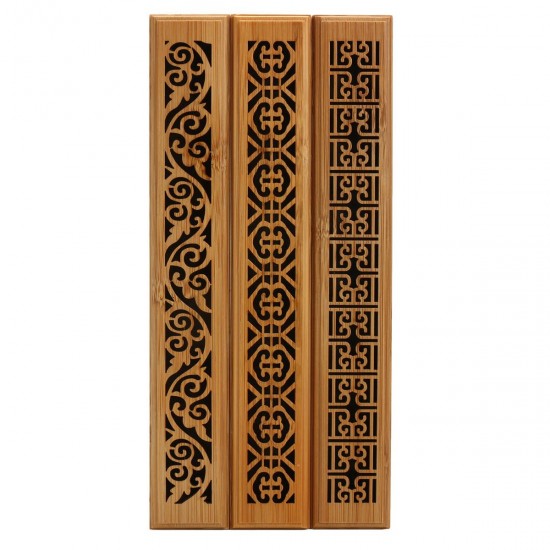 Bamboo Incense Burner Box Drawer Magnet Incense Lore Hollow Carving Cover Burner Censer Holder Bamboo Incense Burner Box Drawer Magnet Incense Lore Hollow Carving Cover Burner Censer Holder