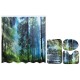 Bath Curtains Waterproof Polyester Fabric Washable Bathroom Shower Curtain Screen with Hooks Accessories Bath Curtains Waterproof Polyester Fabric Washable Bathroom Shower Curtain Screen with Hooks Accessories