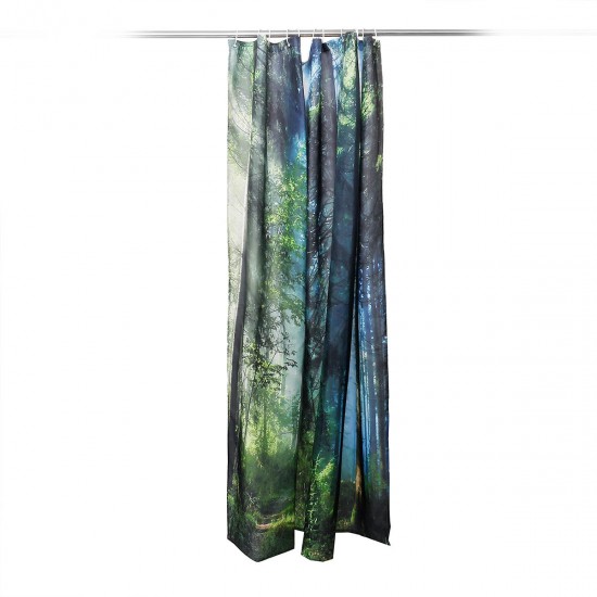 Bath Curtains Waterproof Polyester Fabric Washable Bathroom Shower Curtain Screen with Hooks Accessories Bath Curtains Waterproof Polyester Fabric Washable Bathroom Shower Curtain Screen with Hooks Accessories