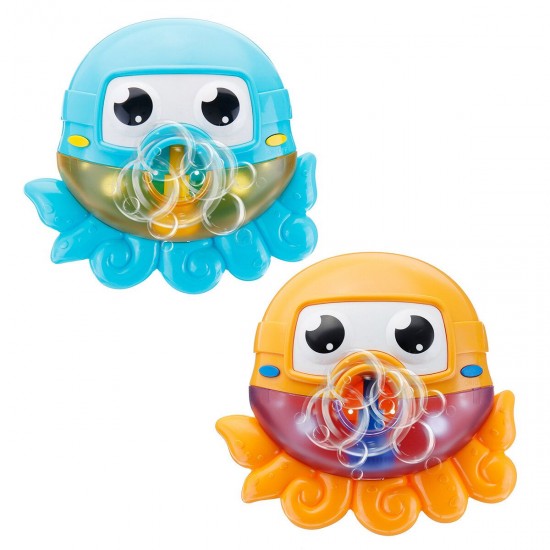 Bath Water Toys Baby Kids Sucker Octopus Carton MUSIC Automatic Bubble Play Fun